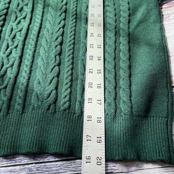 Telluride Clothing Company Boys Cable Knit Sweater, Green, Large / 14, NWT, Crew - Picture 6 of 7